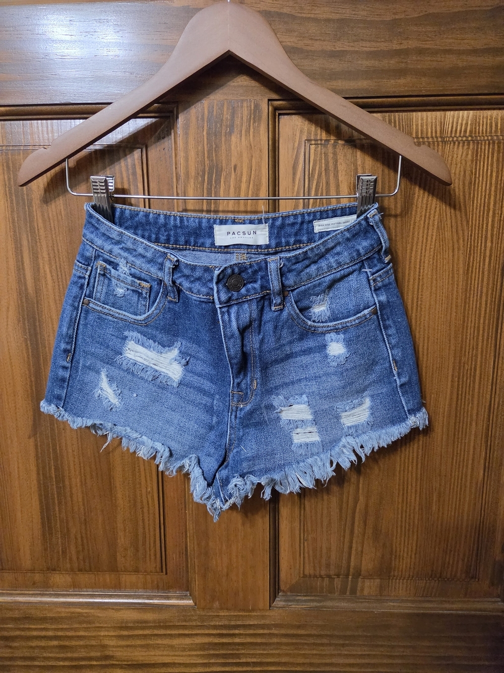 PacSun Blue Distressed Denim Cutoff Shorts